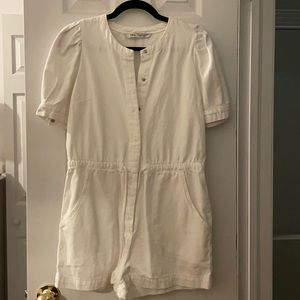 White jumpsuit from Zara